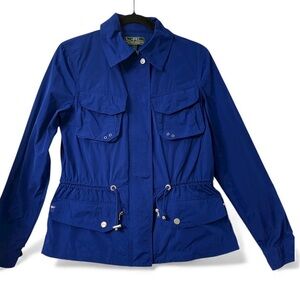 Lauren Active Ralph Lauren Blue Utility Field Jacket‎ Drawstring Waist Size S